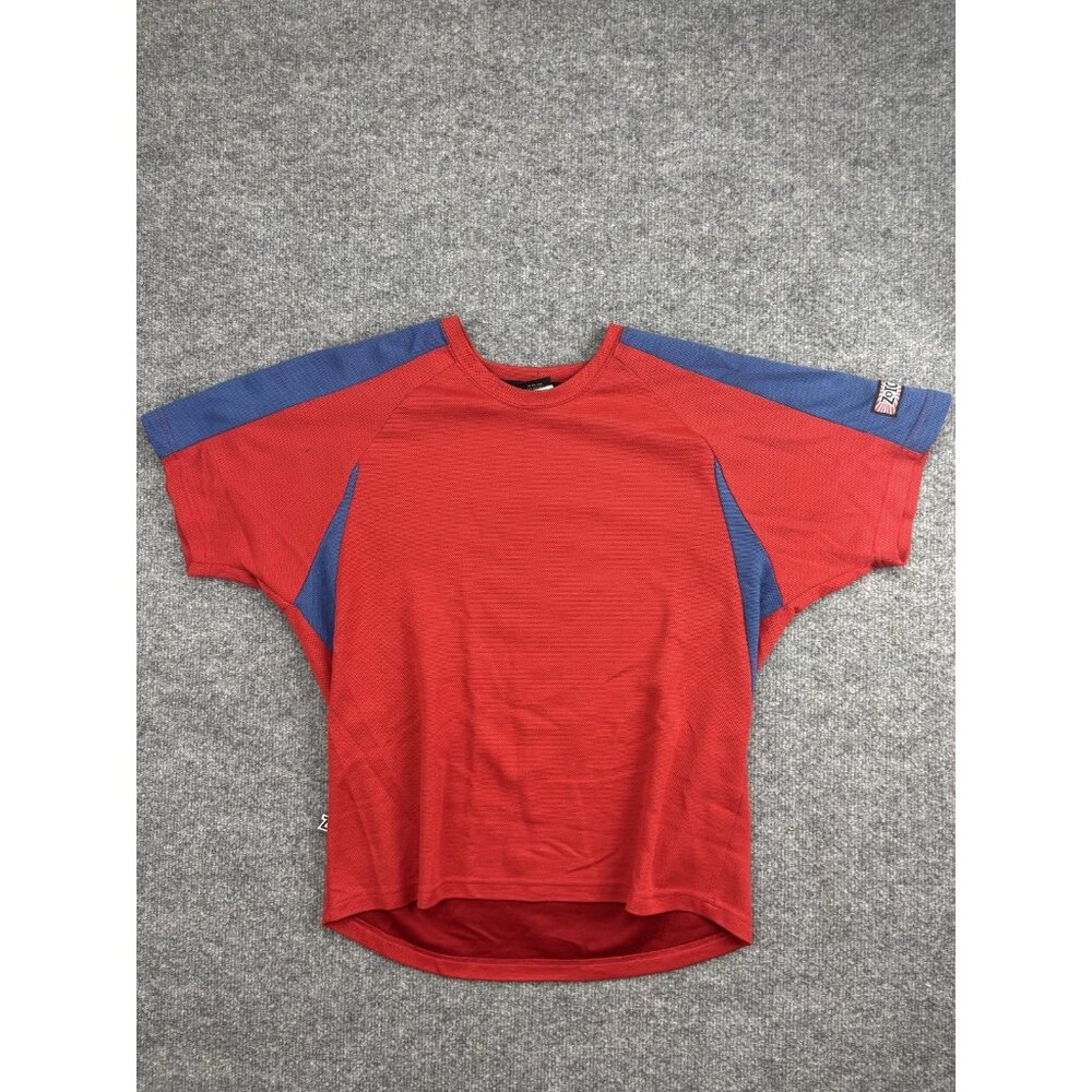 Zoic Shirt Mens Medium Red Blue Made in USA Powertree Performance MTB Tee